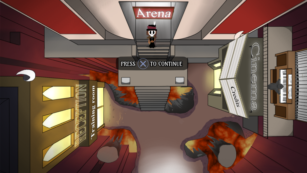 Hall de sélection des modes de Heaven’s Doom